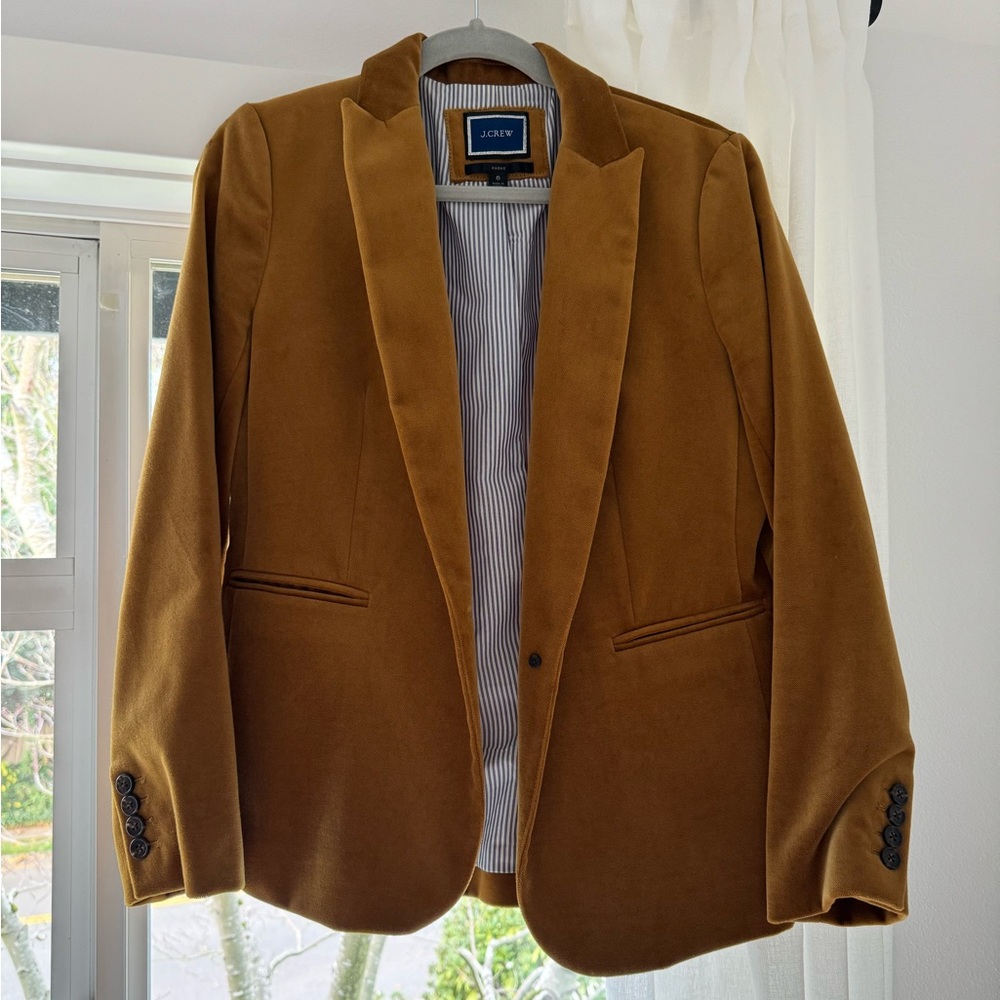 JCrew Gold Velvet Blazer